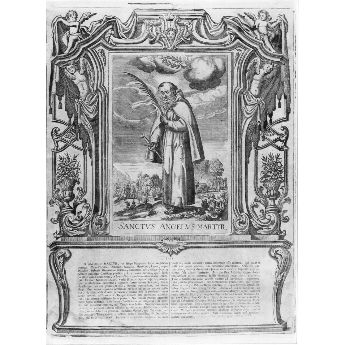 Sant'Angelo (stampa) di Schott Johann (fine/ inizio secc. XVIII/ XIX)