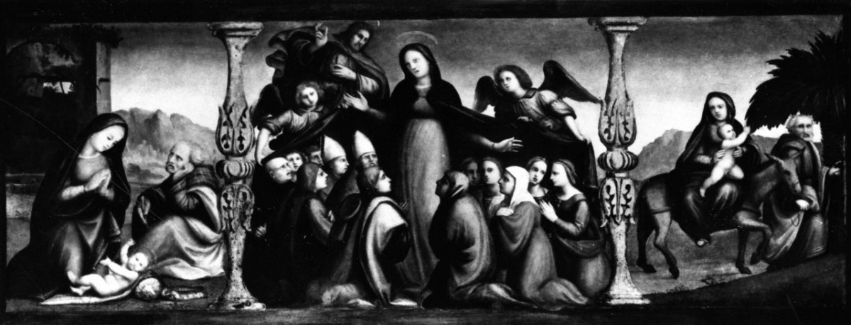 storie della vita della Madonna (scomparto di predella) di Ghirlandaio Ridolfo (sec. XVI)