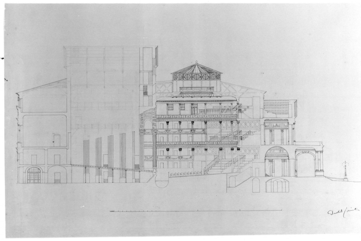 sezione (disegno) di Corinti Donatello (inizio sec. XX)