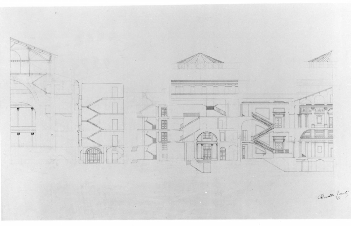 sezione (disegno) di Corinti Donatello (inizio sec. XX)