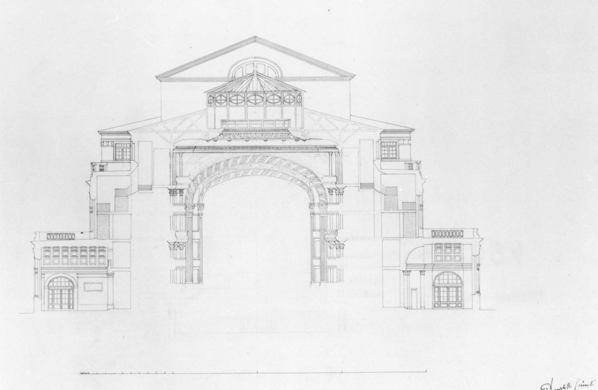 sezione (disegno) di Corinti Donatello (inizio sec. XX)