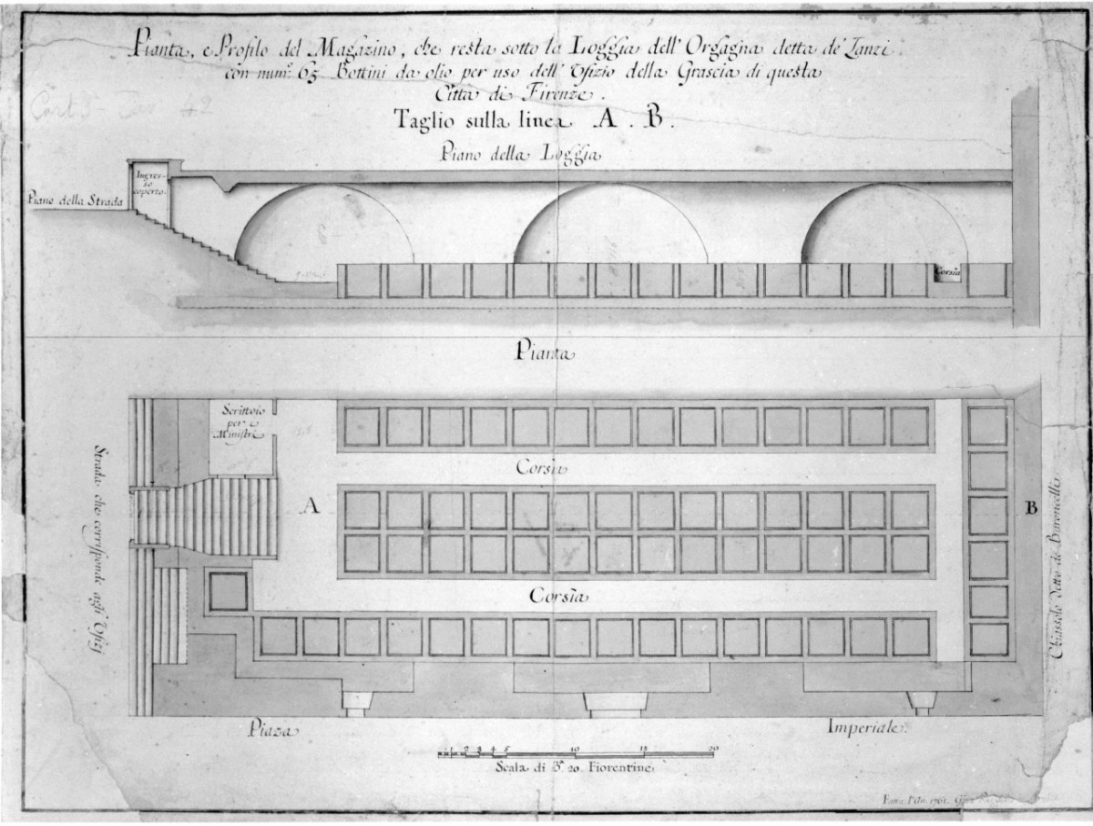 architettura (disegno) di Ruggieri Giuseppe (sec. XVIII)