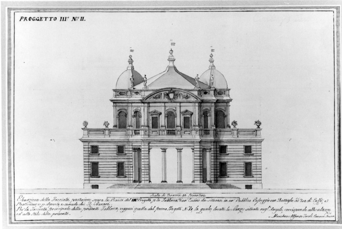 architettura (disegno) di Tacoli Canacci Alfonso (sec. XVIII)