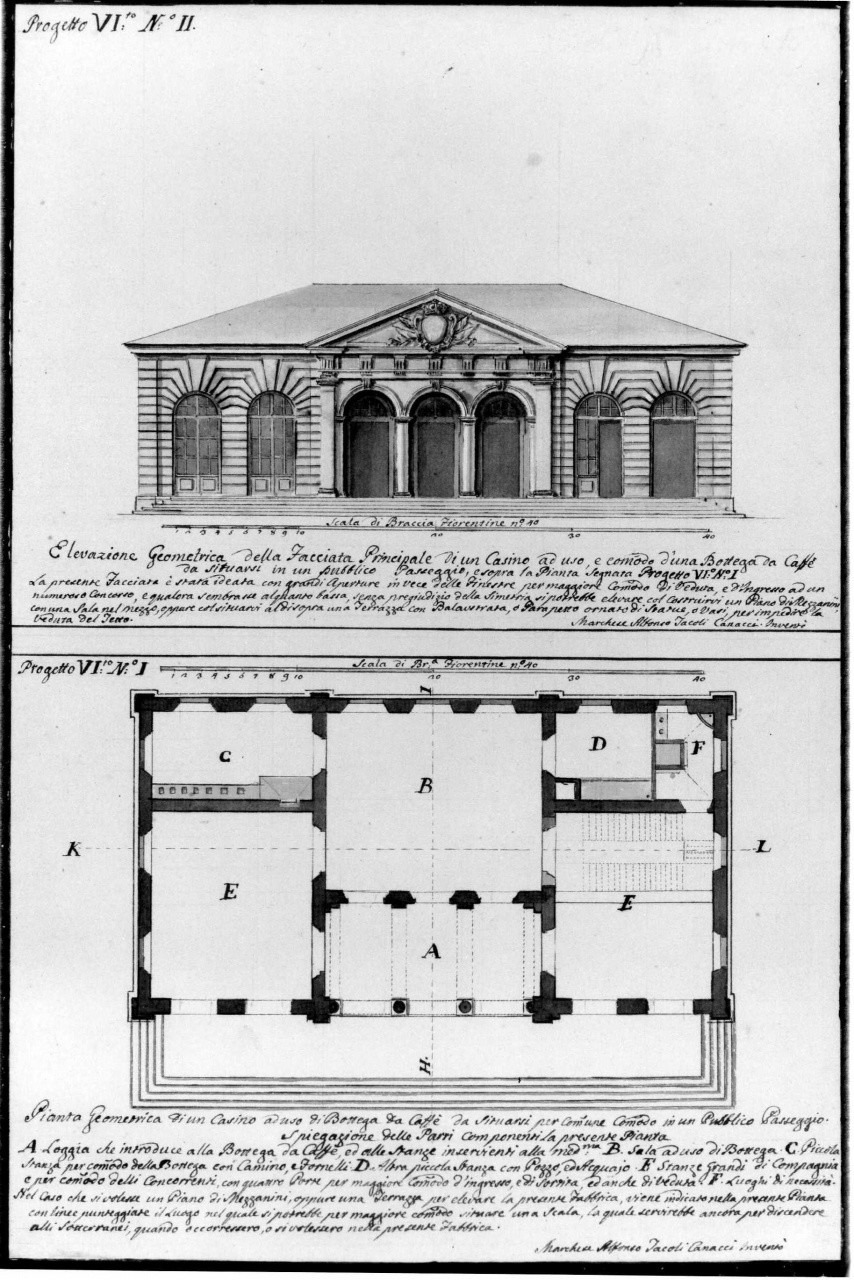 architettura (disegno) di Tacoli Canacci Alfonso (sec. XVIII)