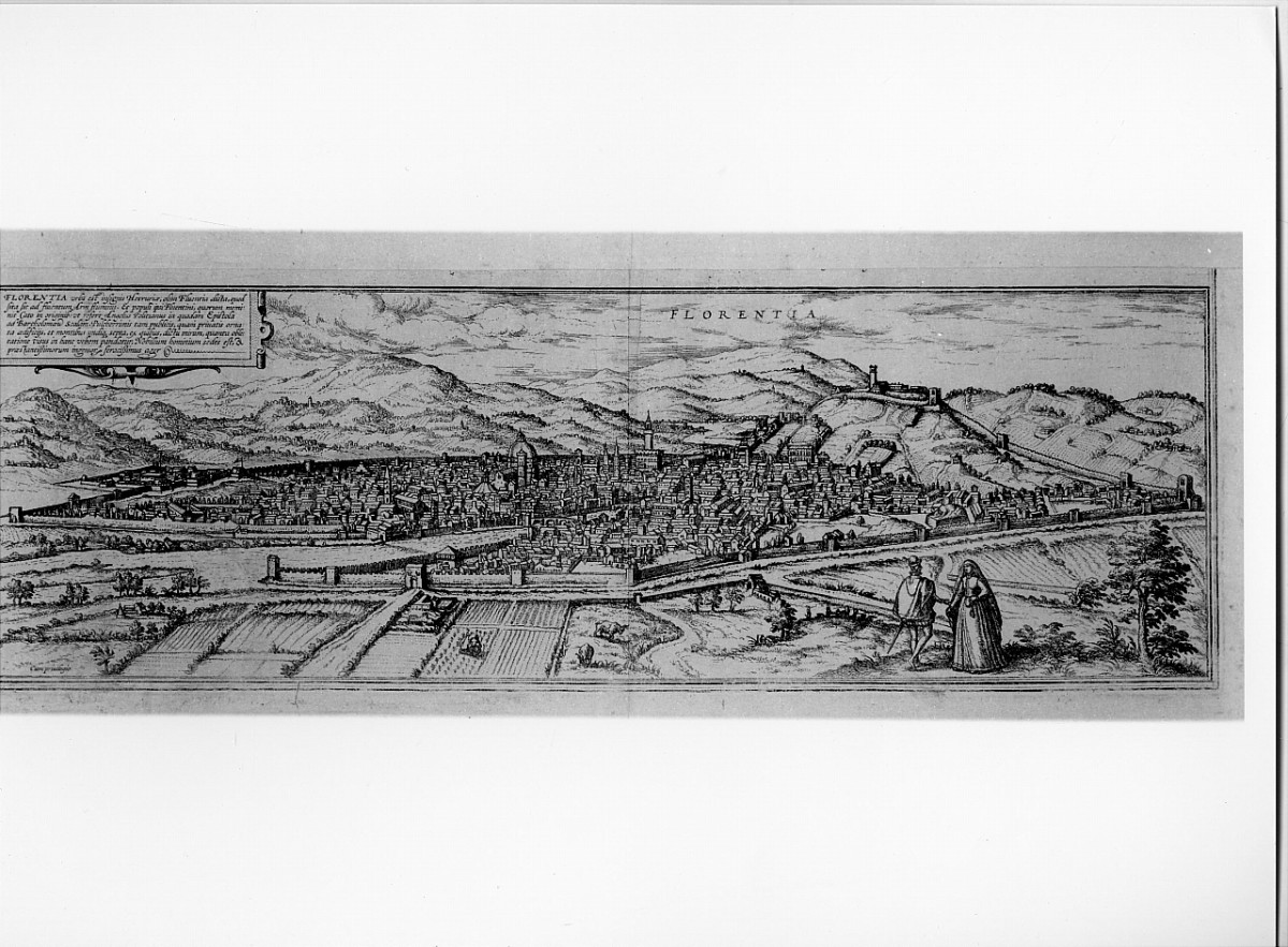 veduta prospettica della città di Firenze (stampa) di Hogenberg Franz, Hoefnagel Georg (sec. XVI)