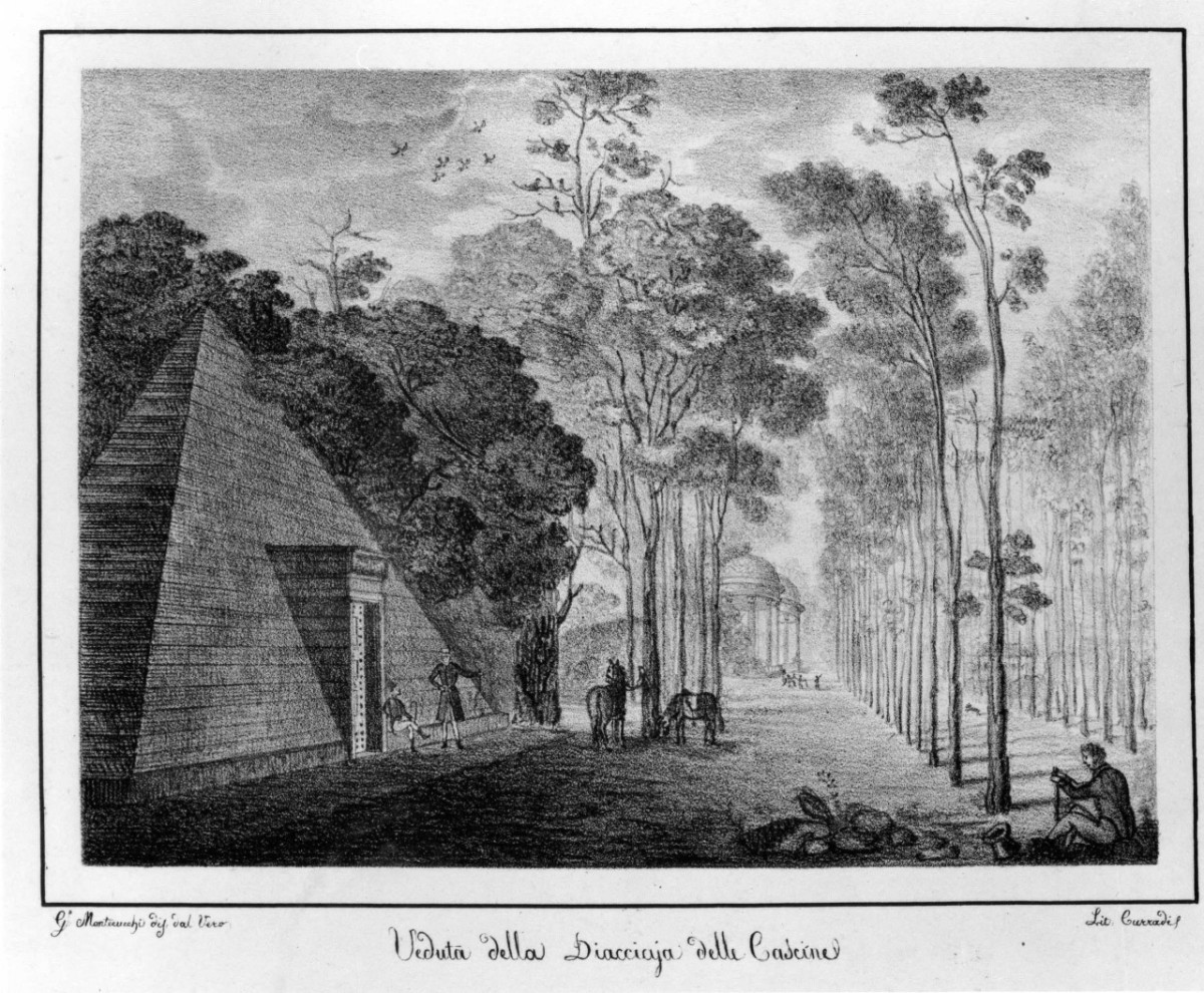 paesaggio (stampa) di Curradi G, Montecucchi G (sec. XIX)