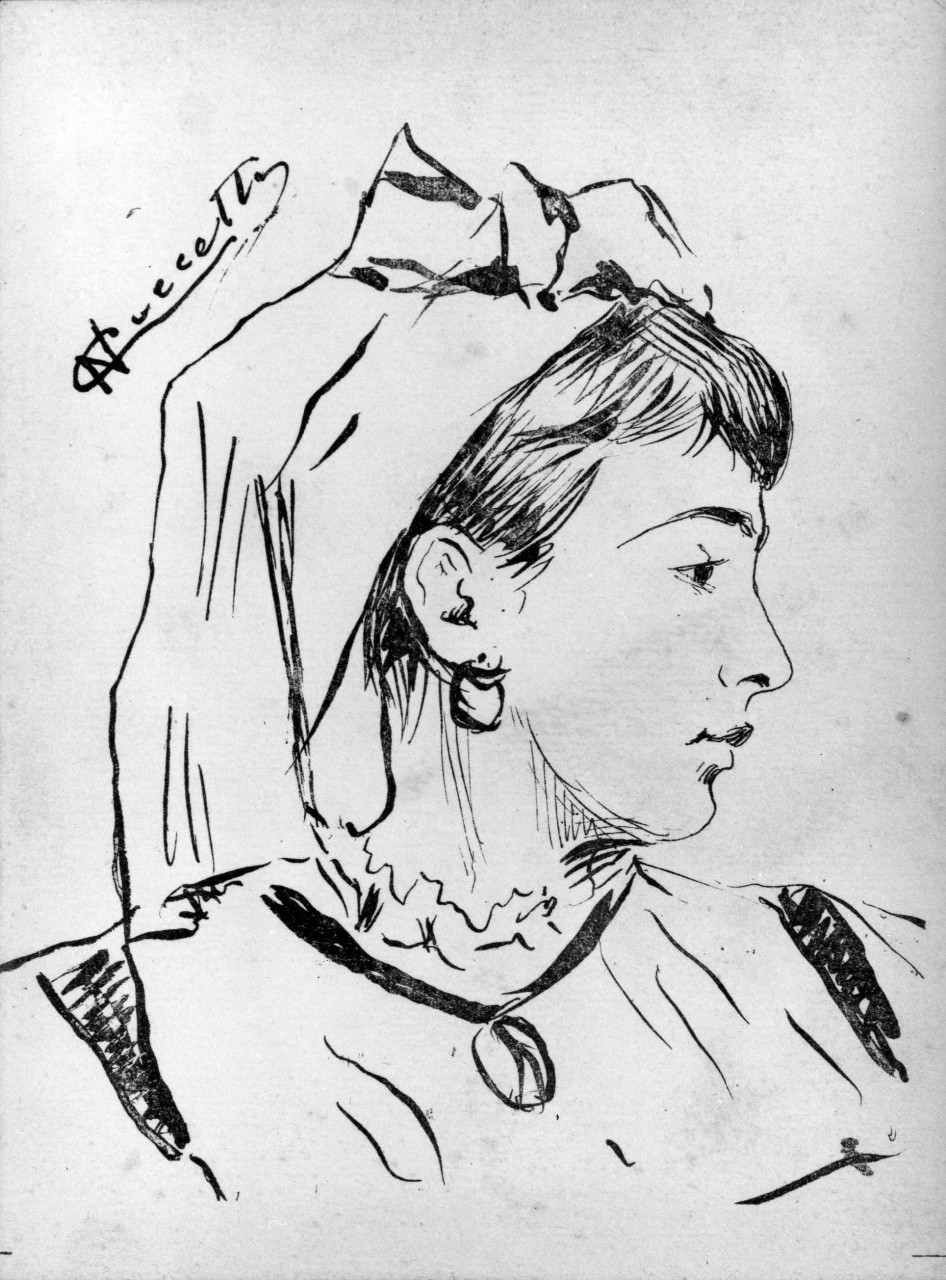 ritratto di donna (stampa) di Coccetti Napoleone (sec. XIX)