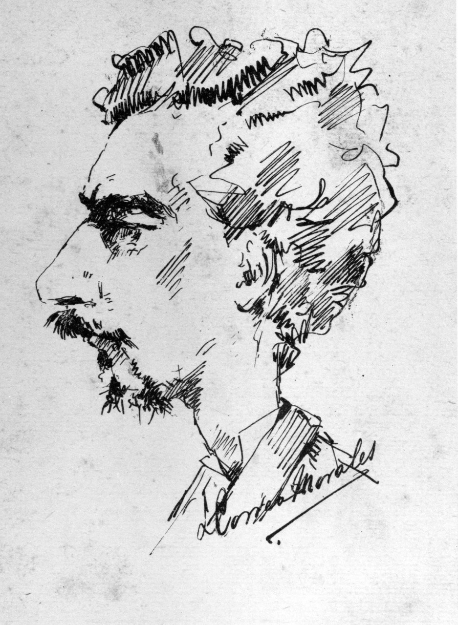 ritratto d'uomo (stampa) di Conca Morales L (sec. XIX)