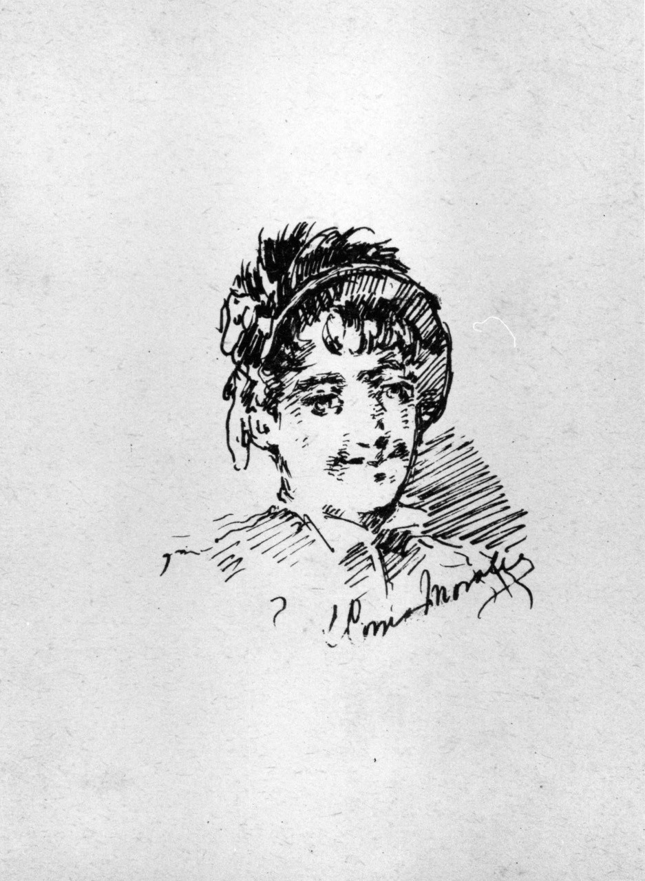 ritratto di donna (stampa) di Conca Morales L (sec. XIX)