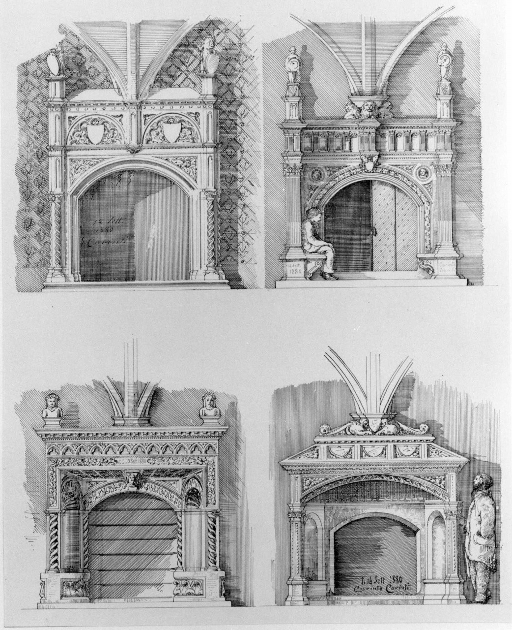 architettura (stampa) di Corinti Corinto (sec. XIX)