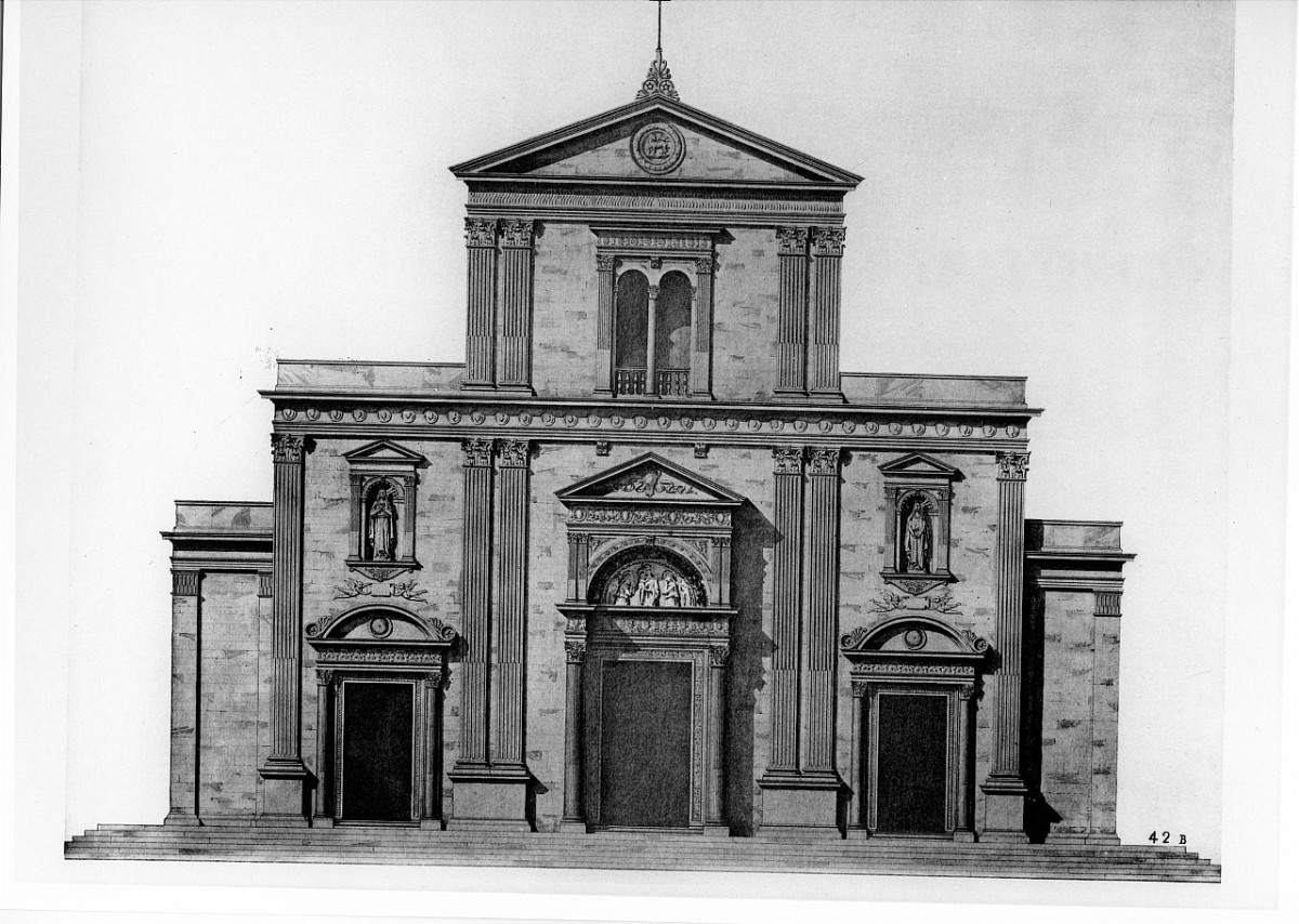 progetto di decorazione della facciata della basilica di S. Lorenzo a Firenze (stampa) di Utummi U, Alinari Vittorio (sec. XX)