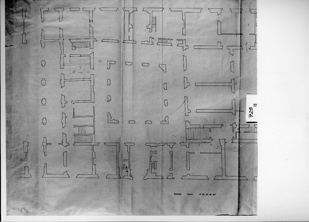 Piante del piano terreno (stampa) - ambito toscano (secondo quarto sec. XX)