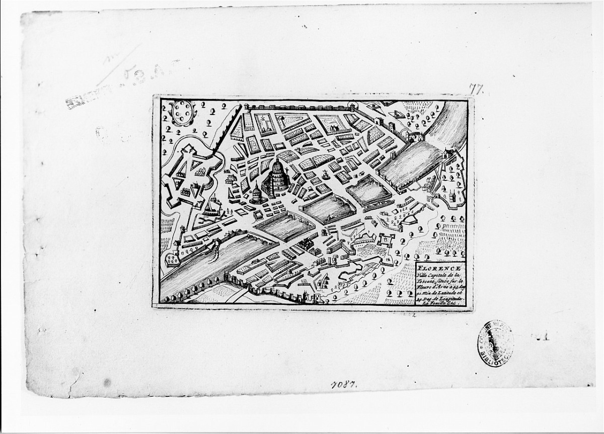 Pianta di Firenze (stampa) - ambito fiorentino (sec. XVIII)