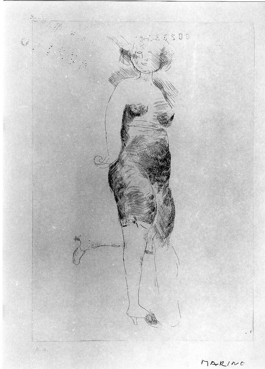 Reminescenza, nudo femminile (stampa) di Marini Marino (sec. XX)