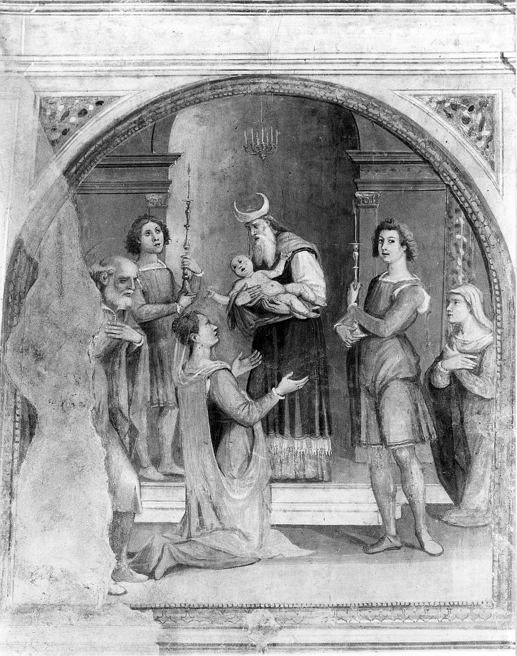 presentazione di Gesù al tempio (dipinto murale) di Salvestrini Pietro (e aiuti) (primo quarto sec. XVII)