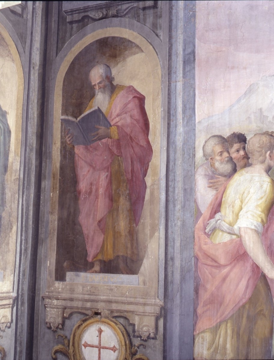 San Giacomo il Minore (dipinto murale) di Balducci Giovanni detto Cosci (attribuito) (fine sec. XVI)