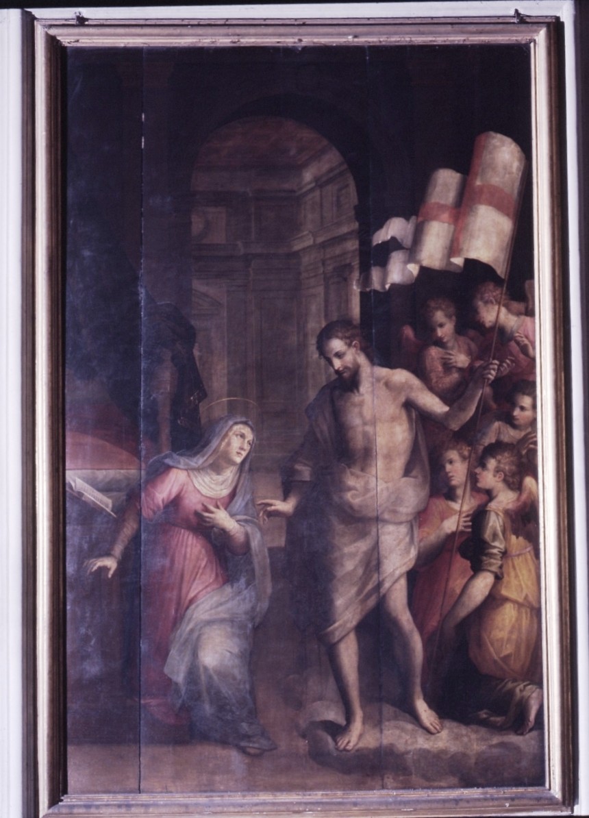 Cristo appare alla Madonna (dipinto) di Balducci Giovanni detto Cosci (attribuito) (sec. XVI)
