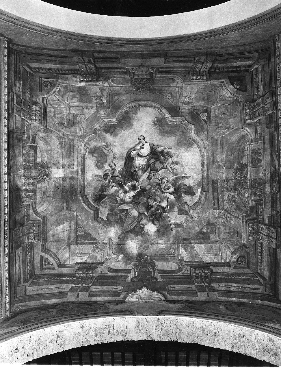 gloria di Santi (dipinto murale) di Meucci Vincenzo (sec. XVIII)