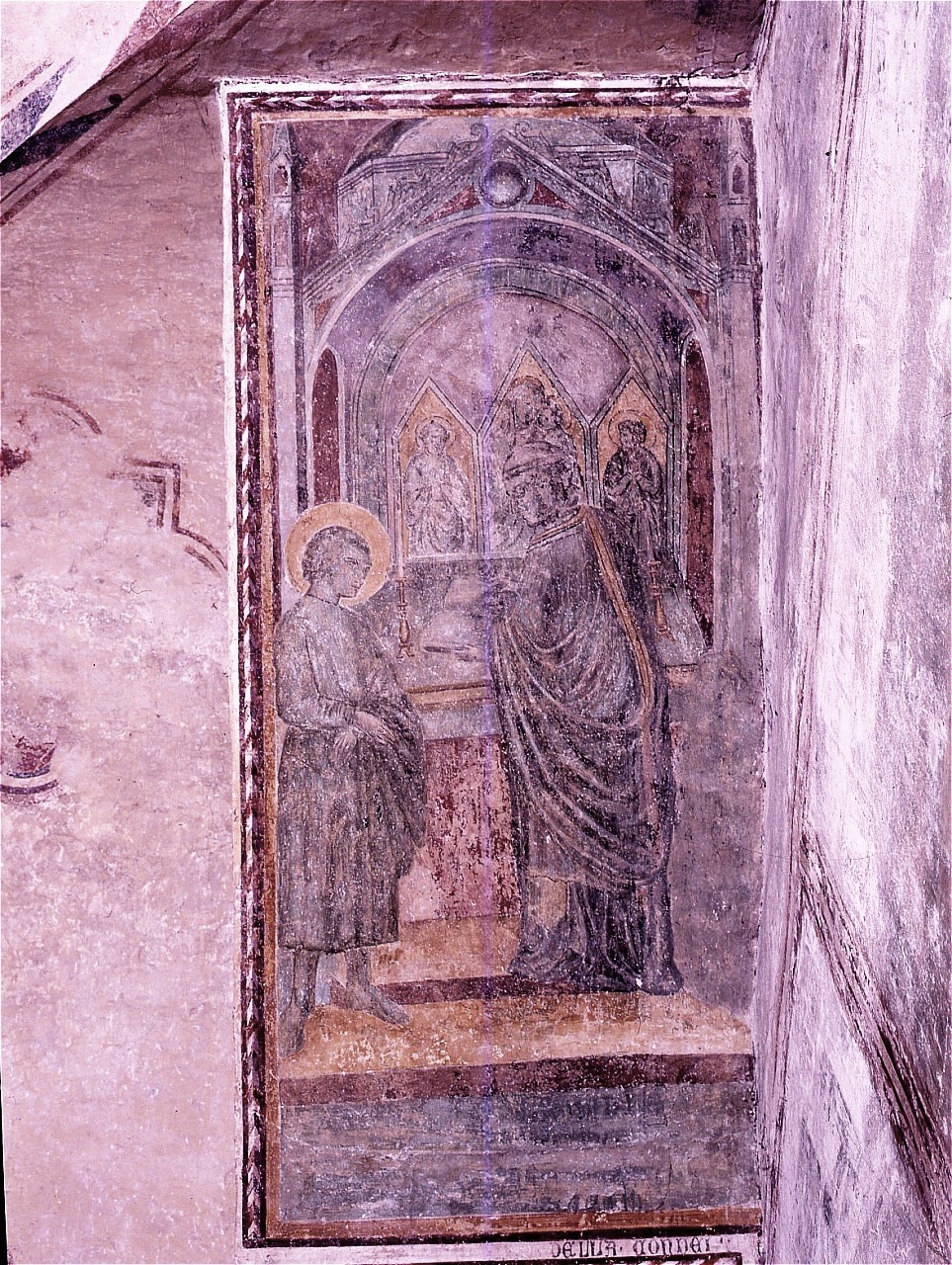 San Giovanni Gualberto rinuncia alla vendetta (dipinto murale) di Cenni di Francesco di Ser Cenni (fine/ inizio secc. XIV/ XV)
