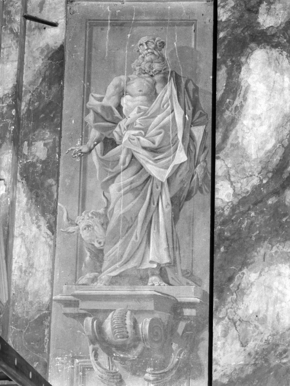 San Luca (dipinto murale) di Stagi Domenico (sec. XVIII)