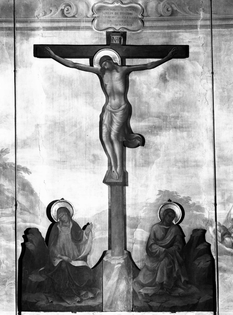 Cristo crocifisso e dolenti (dipinto) di Lorenzo Monaco (sec. XV)