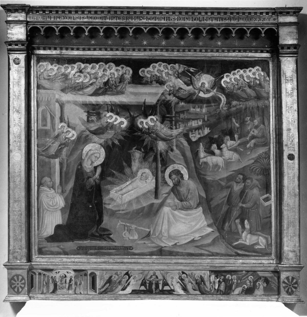 natività di Gesù/ circoncisione di Gesù Bambino/ Trinità/ adorazione dei Re Magi (dipinto) di Bicci di Lorenzo (sec. XV)