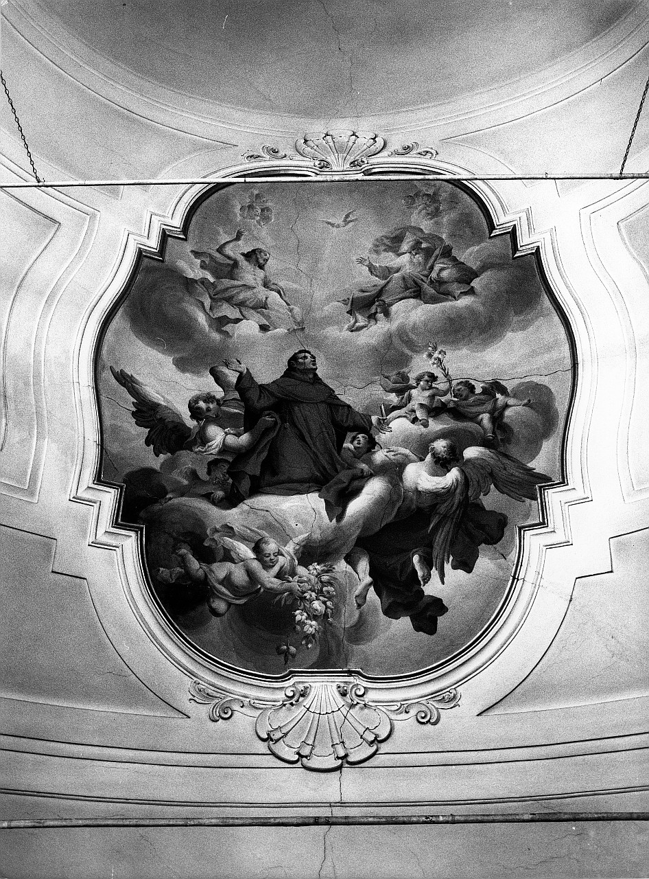 San Filippo Benizi in gloria (dipinto) di Landi Gennaro, Ruschi Domenico detto Portogalli (sec. XVIII)