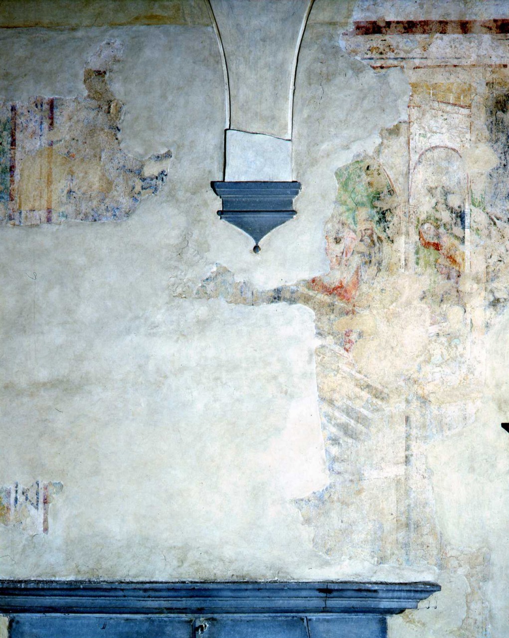 apparizione di Cristo risorto a Santa Maria Maddalena (?) (dipinto murale, frammento) di Gaddi Agnolo (cerchia) (ultimo quarto sec. XIV)