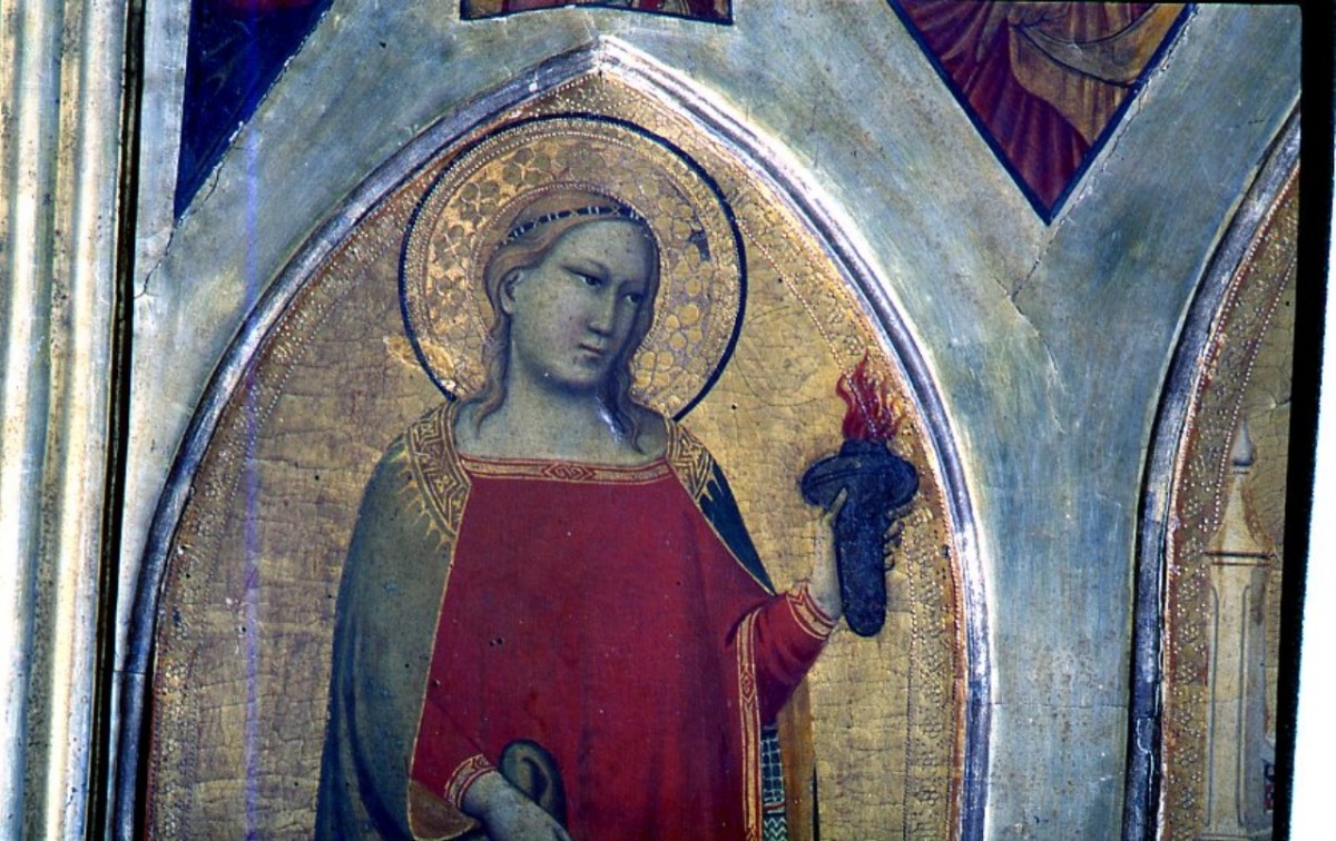 Santa Marta (scomparto di trittico) di Gaddi Taddeo (attribuito) (sec. XIV)