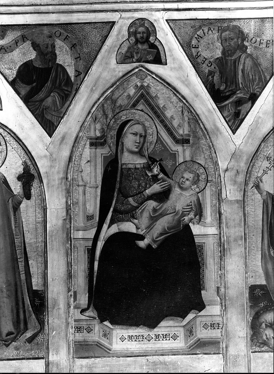 Madonna con Bambino in trono (scomparto di trittico) di Gaddi Taddeo (attribuito) (sec. XIV)