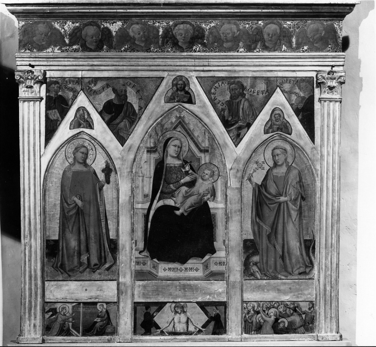 profeti: Jole, Isaia, Geremia e Daniele (dipinto) di Gaddi Taddeo (attribuito) (sec. XIV)