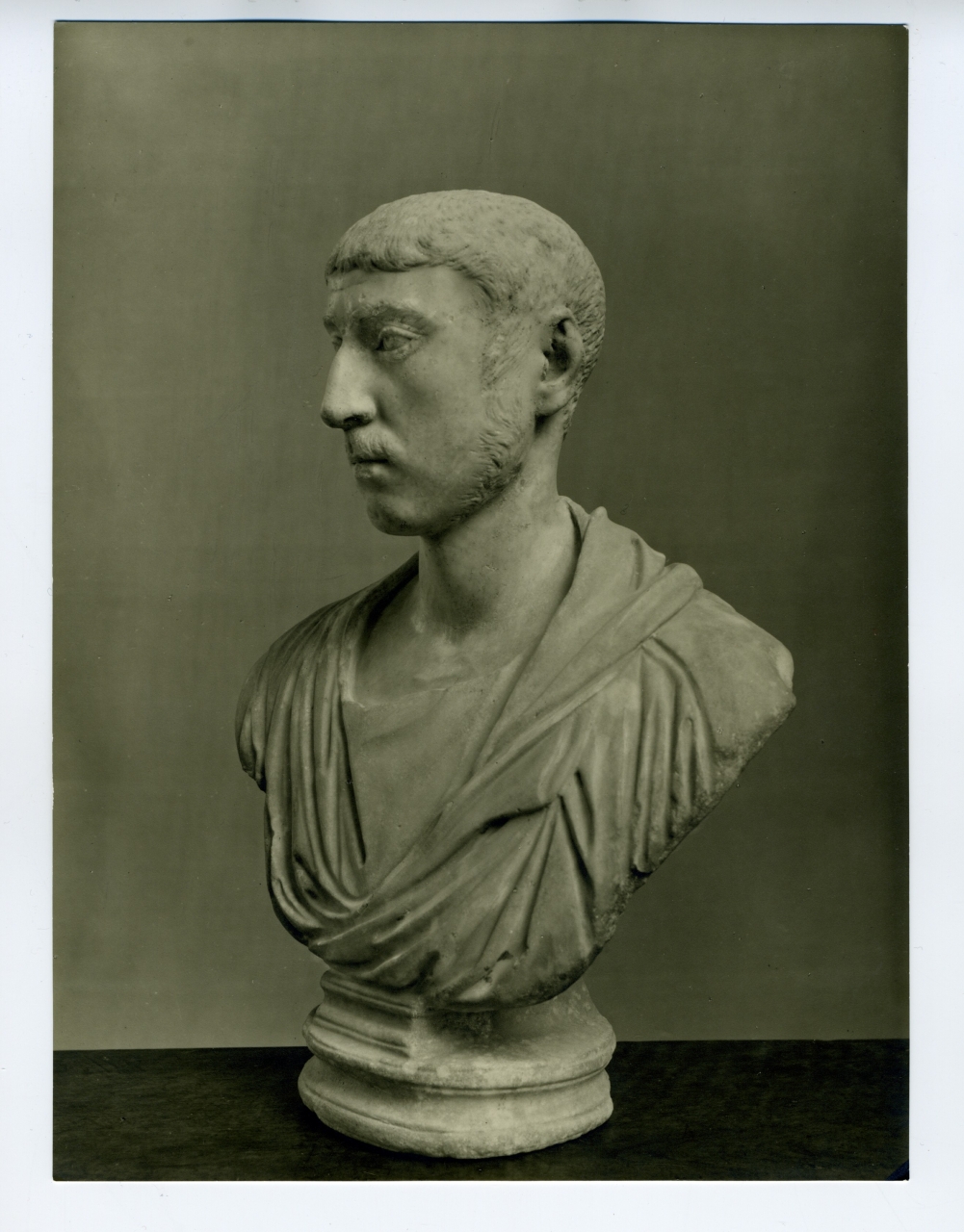 busto maschile - scultura (positivo) di anonimo (prima metà XX)