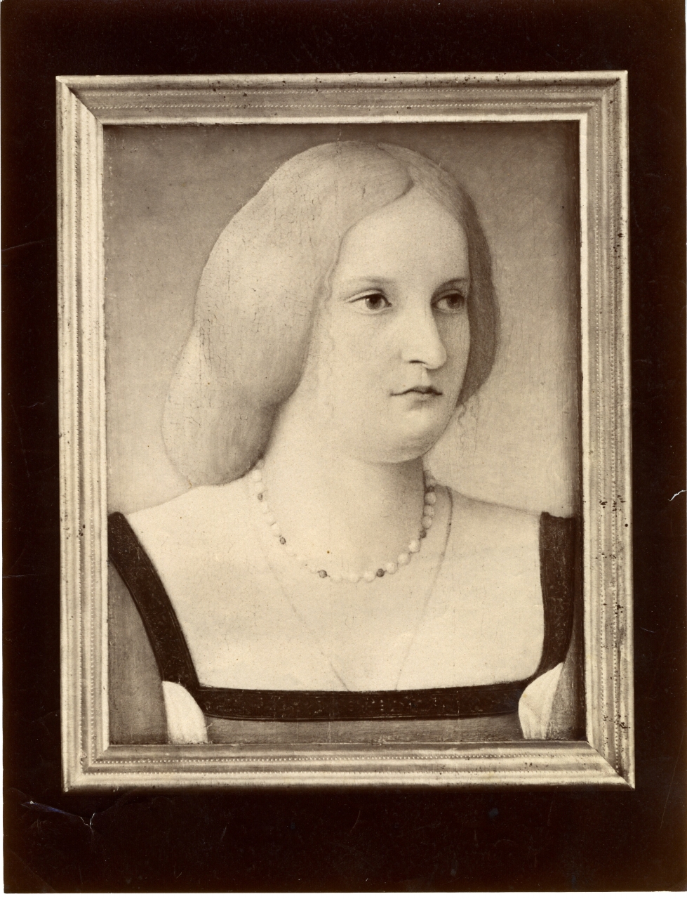 ritratto di dama di Vincenzo Catena - dipinto (positivo) di Catena Vincenzo (attr), anonimo (fine/ inizio XIX/ XX)