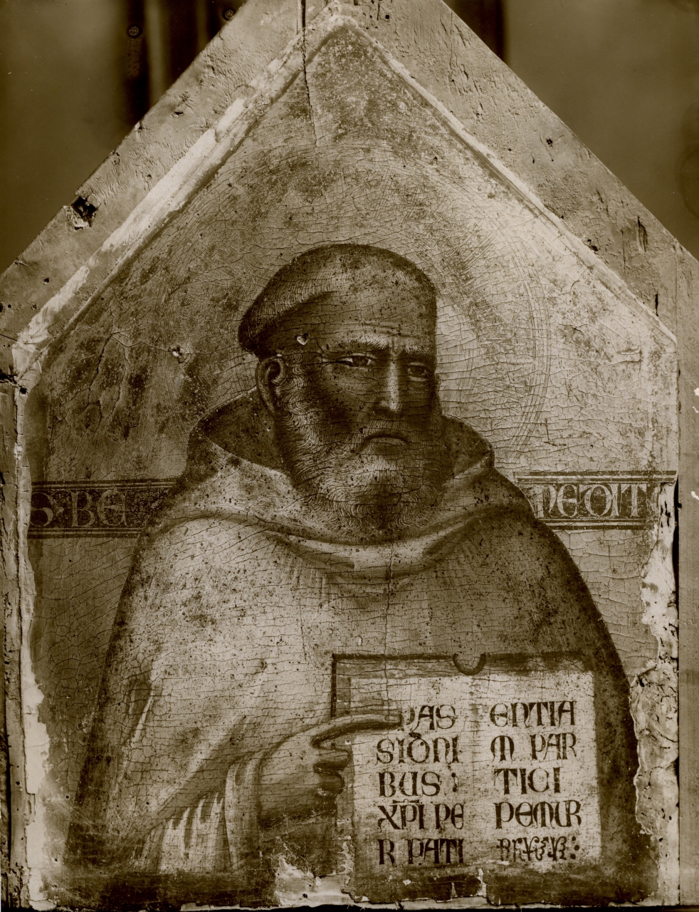 San Benedetto di Bernardo Daddi- dipinto (positivo) di Daddi Bernardo (attr), anonimo (prima metà XX)