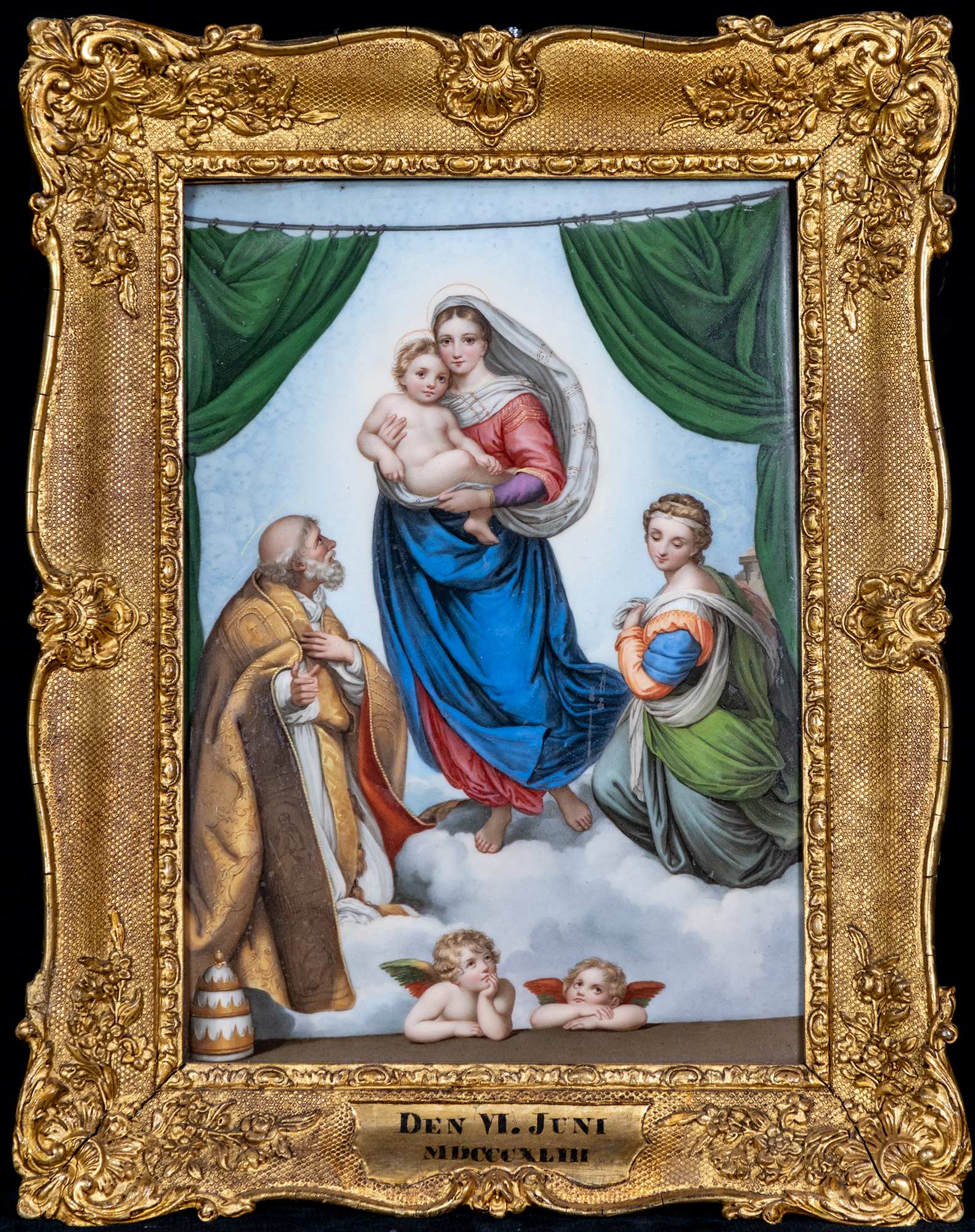 Madonna Sistina (dipinto, opera isolata) - ambito franco-piemontese (metà XIX)