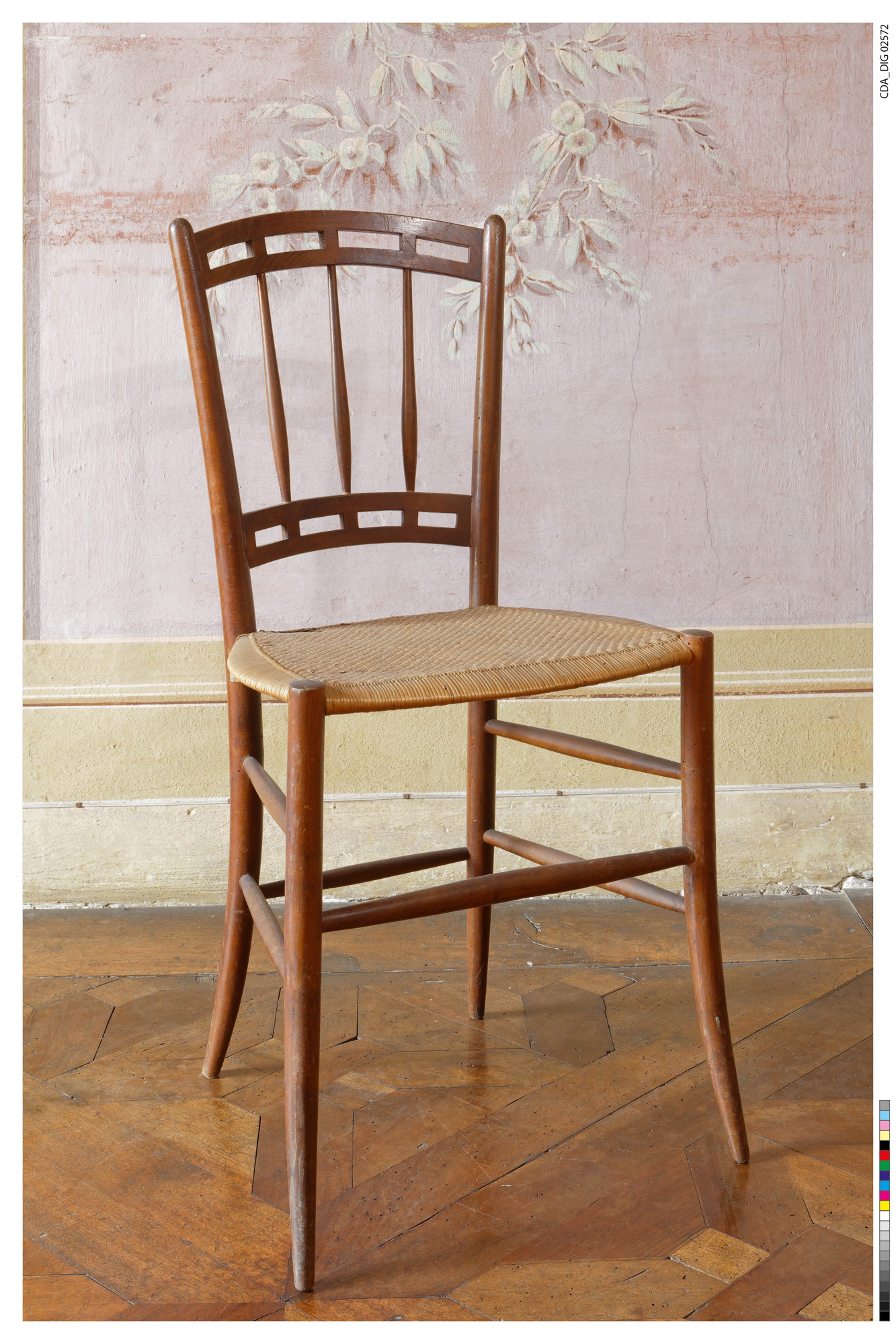 sedia - a stecche, serie di Giovanni Battista Vaccarezza (bottega) (seconda metà XIX)