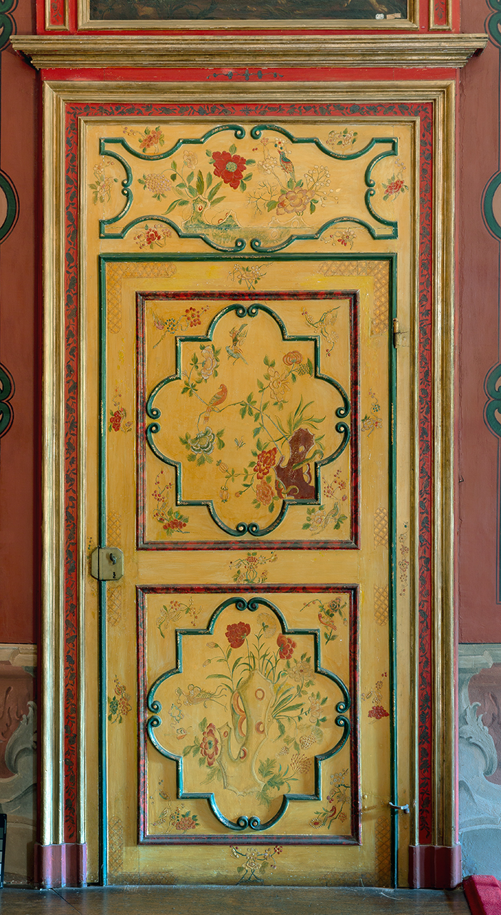 Motivi vegetali con uccelli e rocce (porta) di Massa Pietro (bottega) (metà sec. XVIII)