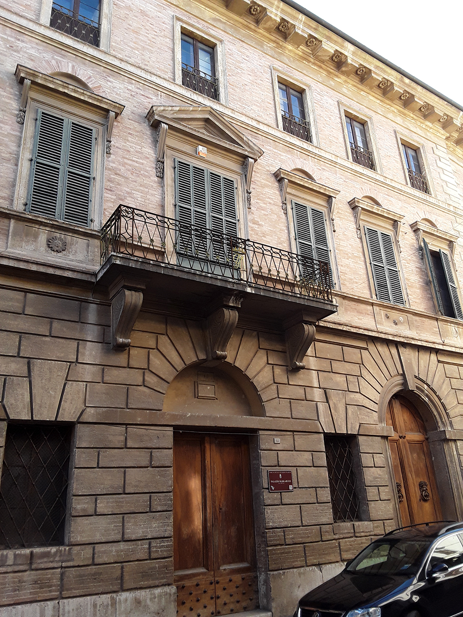 Palazzo Margarucci Parteguelfa (palazzo, signorile) - San Severino Marche (MC)  <br>Condizioni d'uso: <a class='link-esterno' href='https://docs.italia.it/italia/icdp/icdp-pnd-circolazione-riuso-docs/it/v1.0-giugno-2022/testo-etichetta-BCS.html' target='_bcs'>Beni Culturali Standard (BCS)</a>