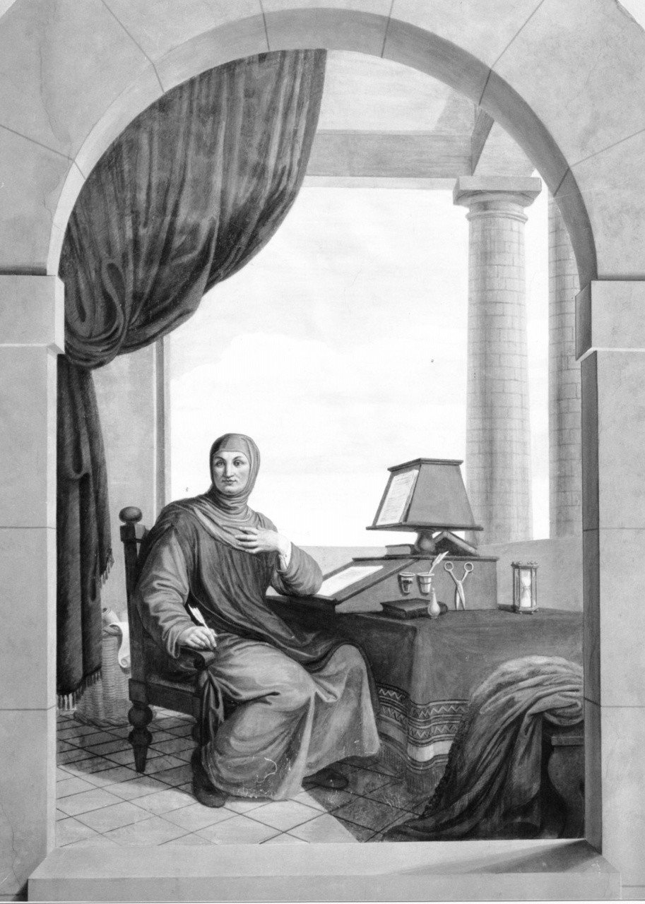 Giovanni Boccaccio nello studio (dipinto) di Benvenuti Pietro (sec. XIX)