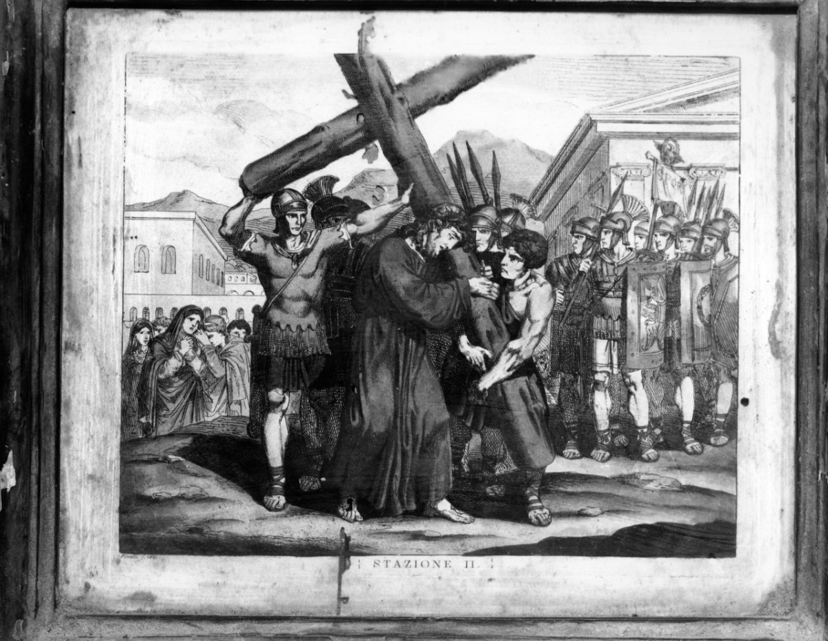 stazioni della via crucis (stampa, serie) di Pinelli Bartolomeo (primo quarto sec. XIX)