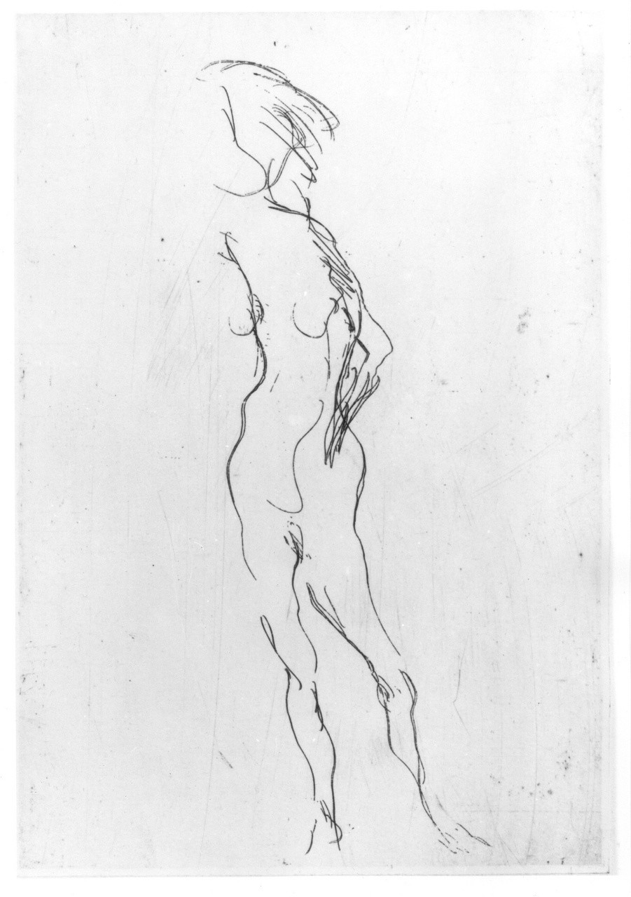 figura femminile nuda (stampa) di Treccani Ernesto (sec. XX)