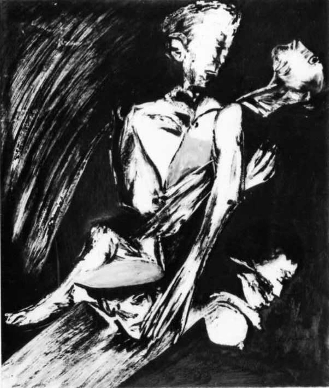 Paganino da Monaco e il giudice Riccardo da Chinzica, Personaggi e scene da cicli letterari (disegno) di Brindisi Remo (sec. XX)