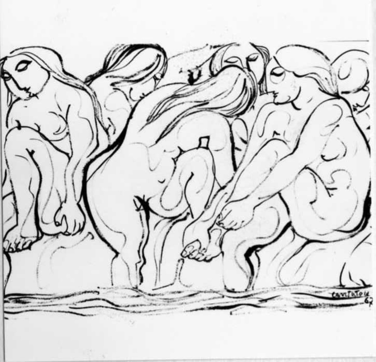 Personaggi e scene da cicli letterari (disegno) di Cantatore Domenico (sec. XX)