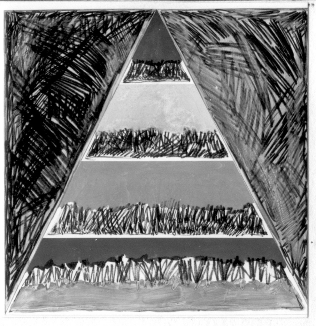 composizione astratta (disegno) di Fontanelli L (sec. XX)