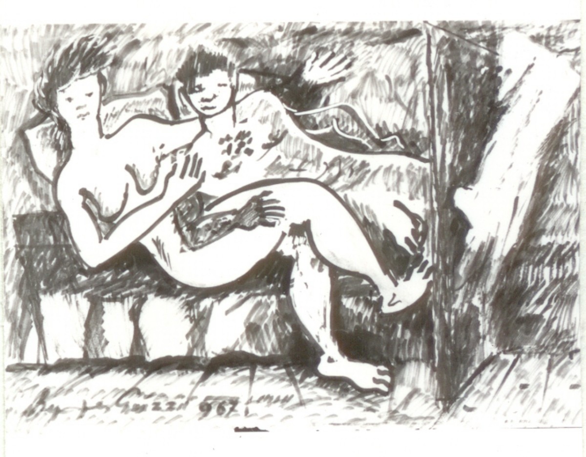 Personaggi e scene da cicli letterari (disegno) di Guzzi Giuseppe (sec. XX)