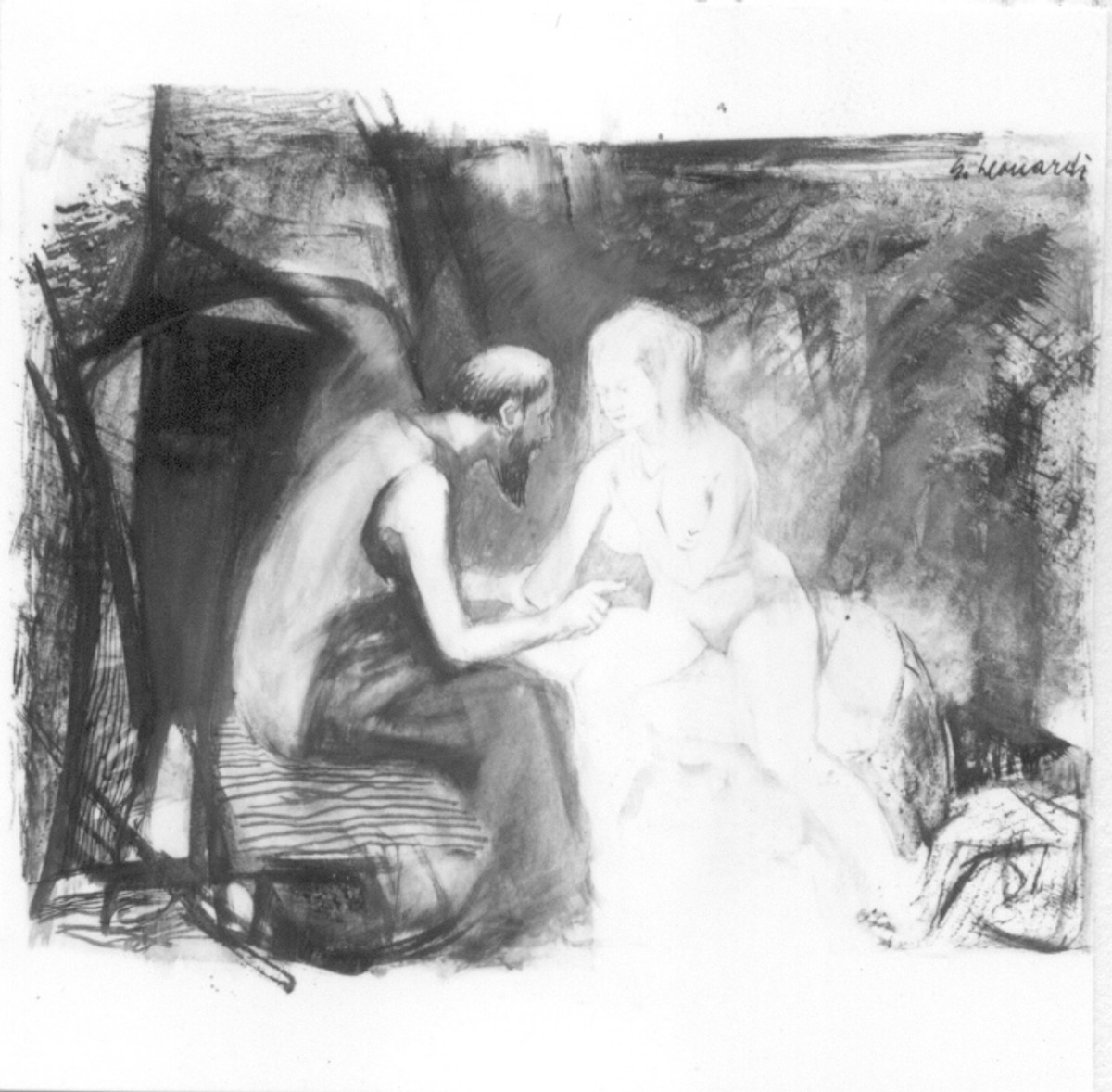 Personaggi e scene da cicli letterari (disegno) di Leonardi Nello (sec. XX)