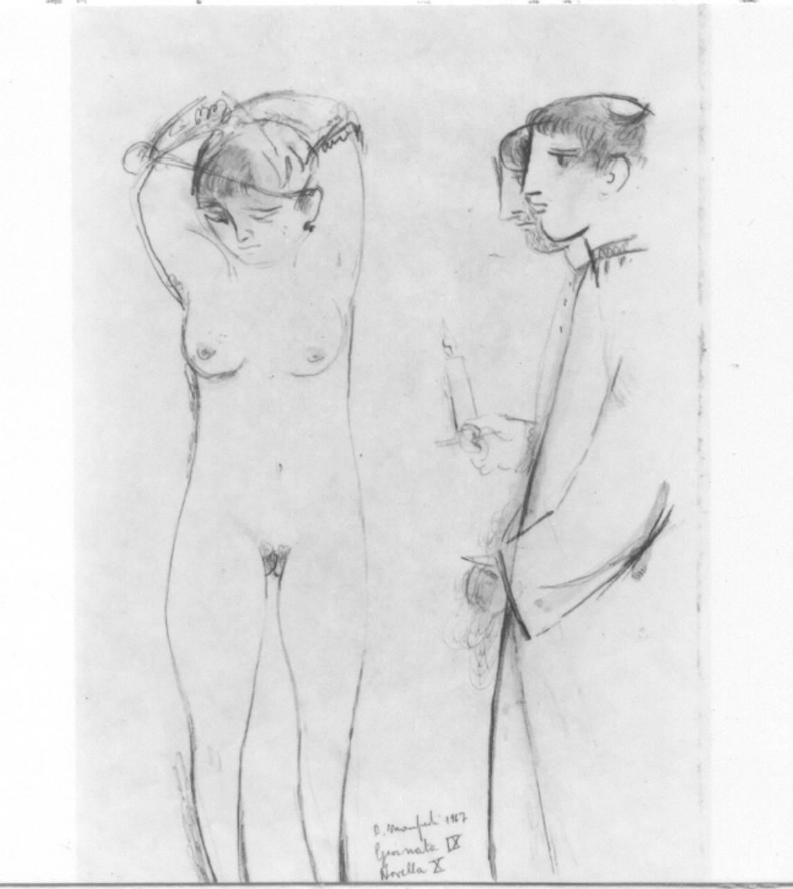 Personaggi e scene da cicli letterari (disegno) di Manfredi Alberto (sec. XX)