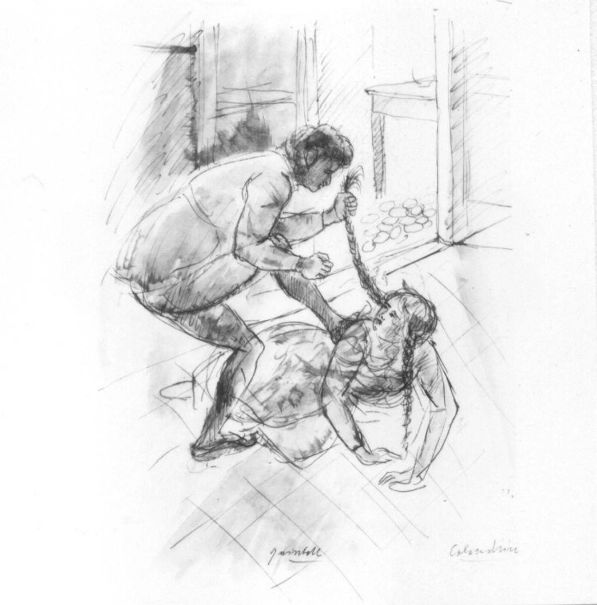 Personaggi e scene da cicli letterari (disegno) di Martini Quinto (sec. XX)