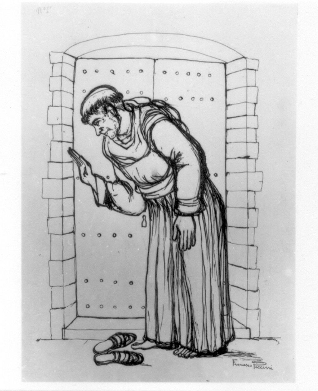 Personaggi e scene da cicli letterari (disegno) di Piccini Francesco (sec. XX)