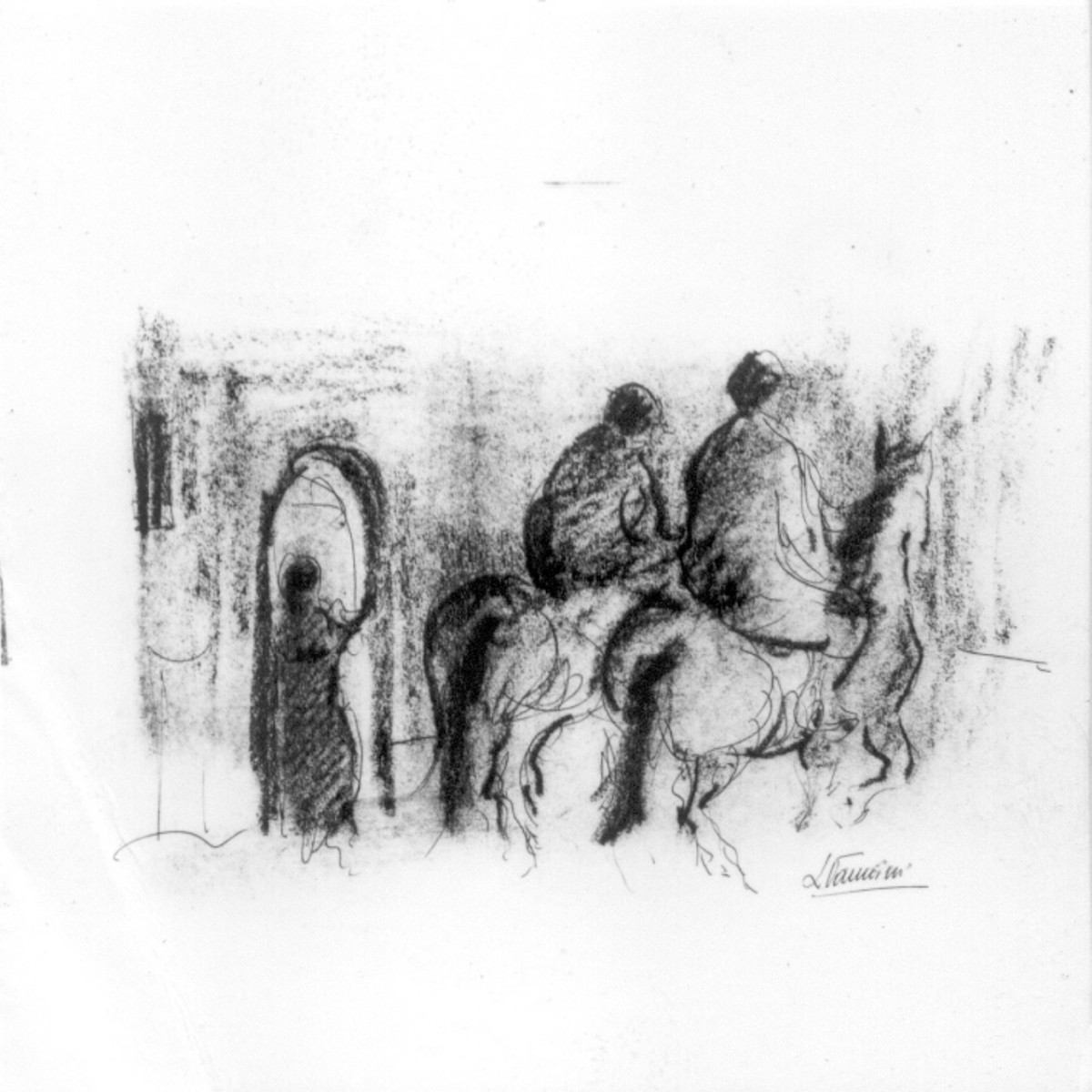 Personaggi e scene da cicli letterari (disegno) di Vannini Lamberto (sec. XX)